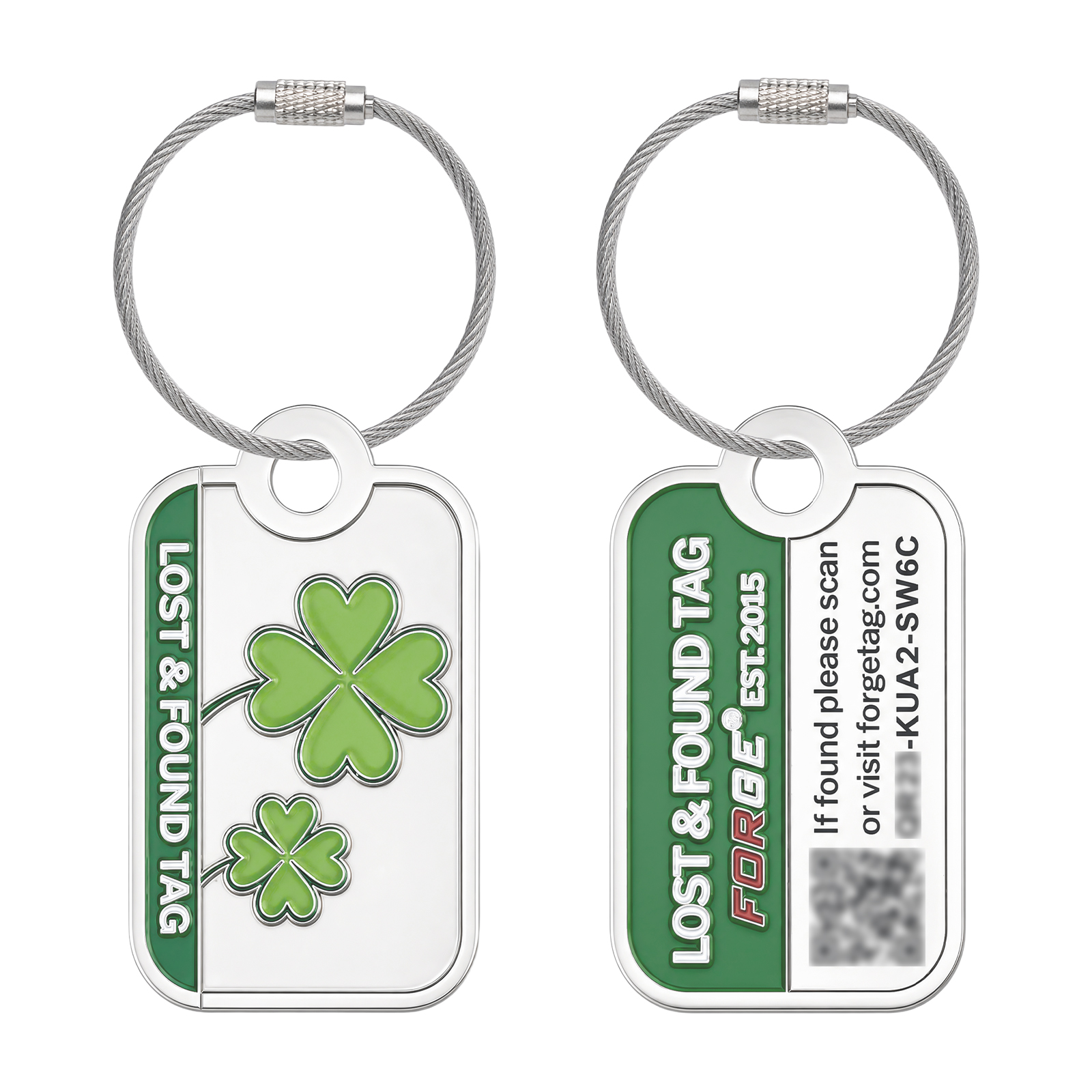 Forge TSID Lost and Found Travel Tag - Four Leaf Clover 2 Pack