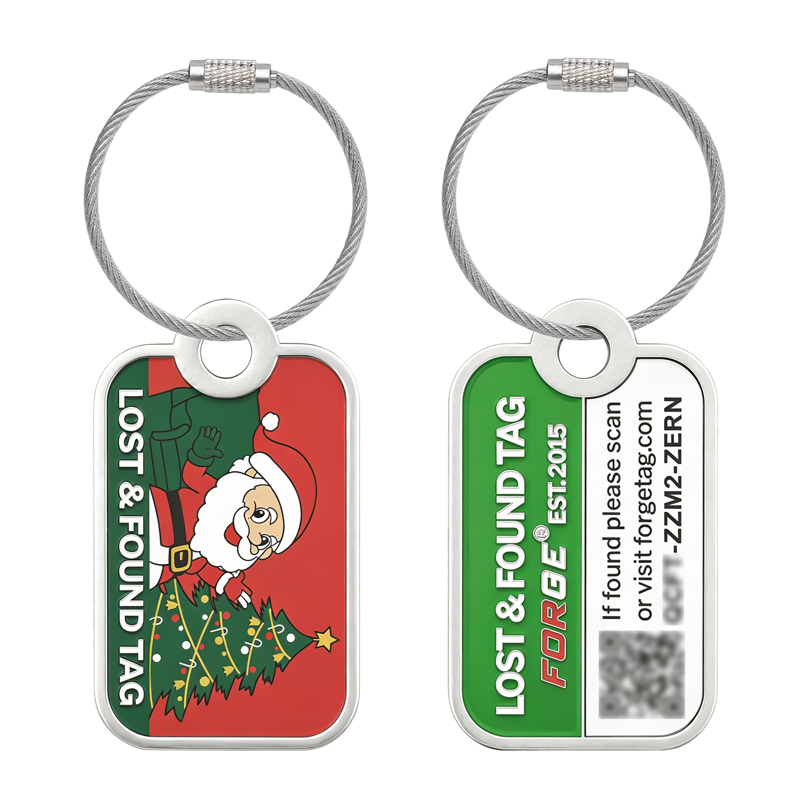Forge Luggage Tag Lost and Found Travel Tag - Christmas 2 Pack
